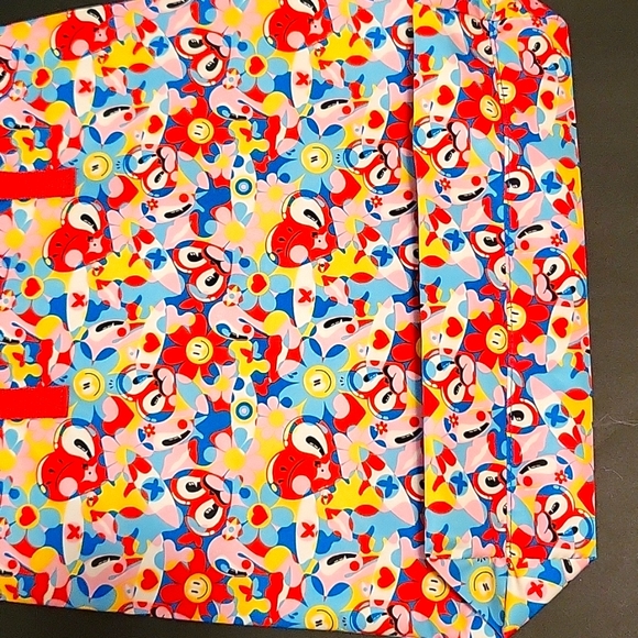 NWOT Estee Lauder Tote Bag, Whimsical Multicolor 17" x 15", Recycled materials - Picture 6 of 8